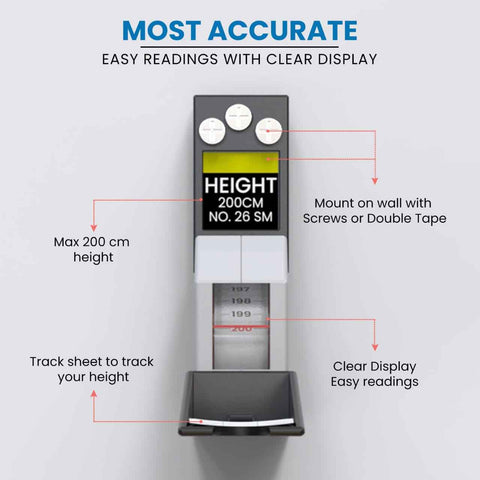 EASYCARE (EC1080) Stature Meter with Retractable measure tape for Kids & Adults