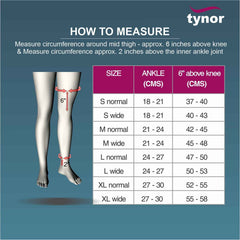 TYNOR I-15 COMPRESSION GARMENT LEG MID THIGH OPEN TOE
