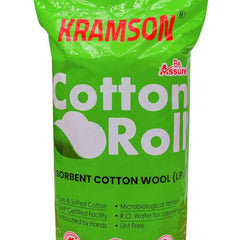 Kramson Pure Cotton Roll for Medical Wound | Care and Personal Use | Chlorine Free and Lint Free | Highly Absorbent RO Water Processed | Multipurpose Cotton for Clinic Salon and Home (300 gm)