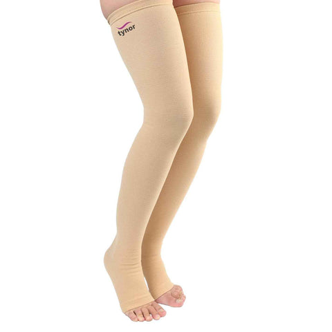 TYNOR I-15 COMPRESSION GARMENT LEG MID THIGH OPEN TOE