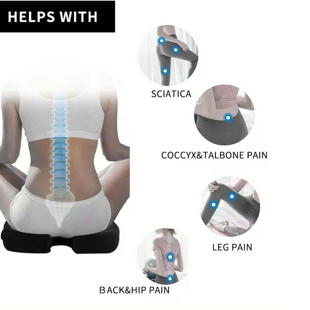 Medvance Orthopedic Coccyx Cushion, Mesh Black
