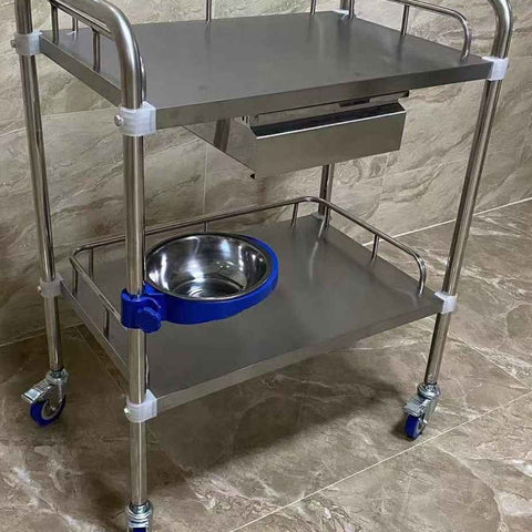 Uphealthy Instrument Trolley Full SS with 1 Drawer -304G