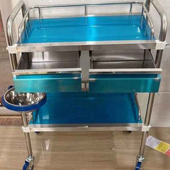 Uphealthy Instrument Trolley Full S.S with 2 Drawer -304G