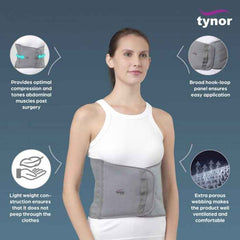 TYNOR A-01 ABDOMINAL SUPPORT 9″/23CM, GREY, 1 UNIT