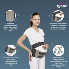 TYNOR A-20 PREGNANCY BACK SUPPORT, GREY, 1 UNIT