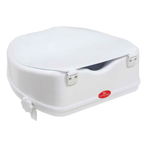 EASYCARE (EC7060-D4) Toilet Seat Riser with Safe Lock & Lid (4-inch)