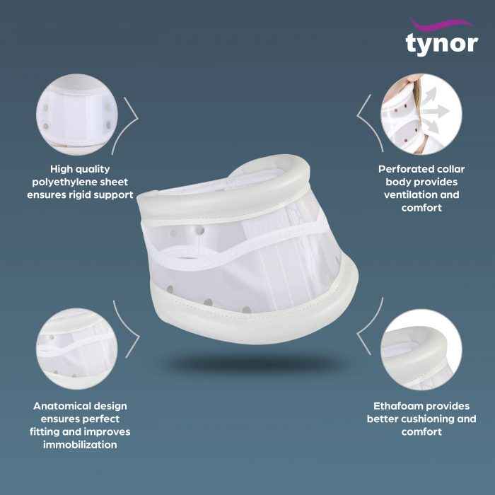 Tynor B03 Cervical Collar Hard Adjustable