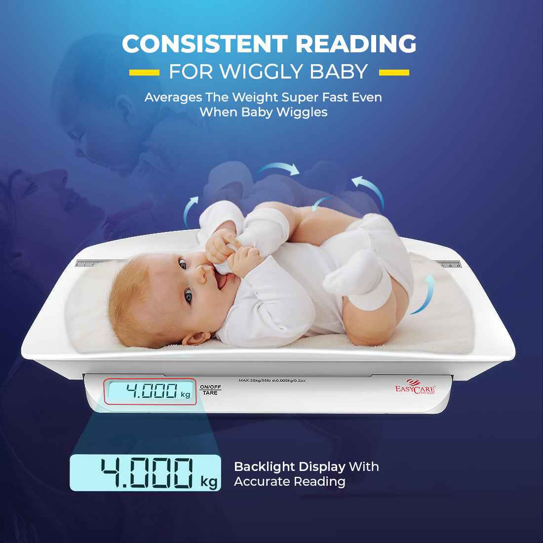 EASYCARE (EC3402) Digital Baby Weighing Scale with Height Meter & Baby Tray