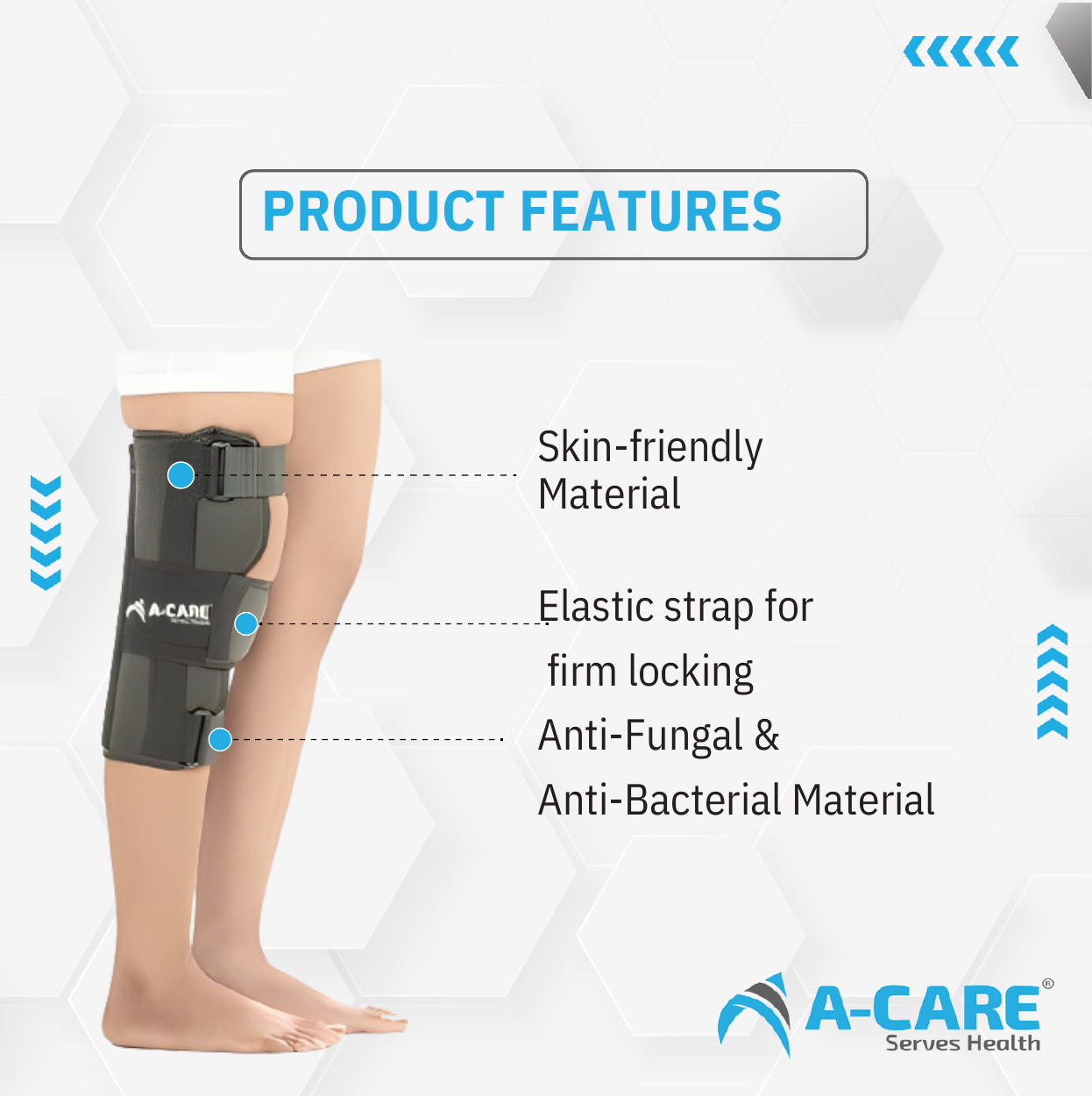 Acare Knee Brace (Short Type) 14 Inches - Surgismart