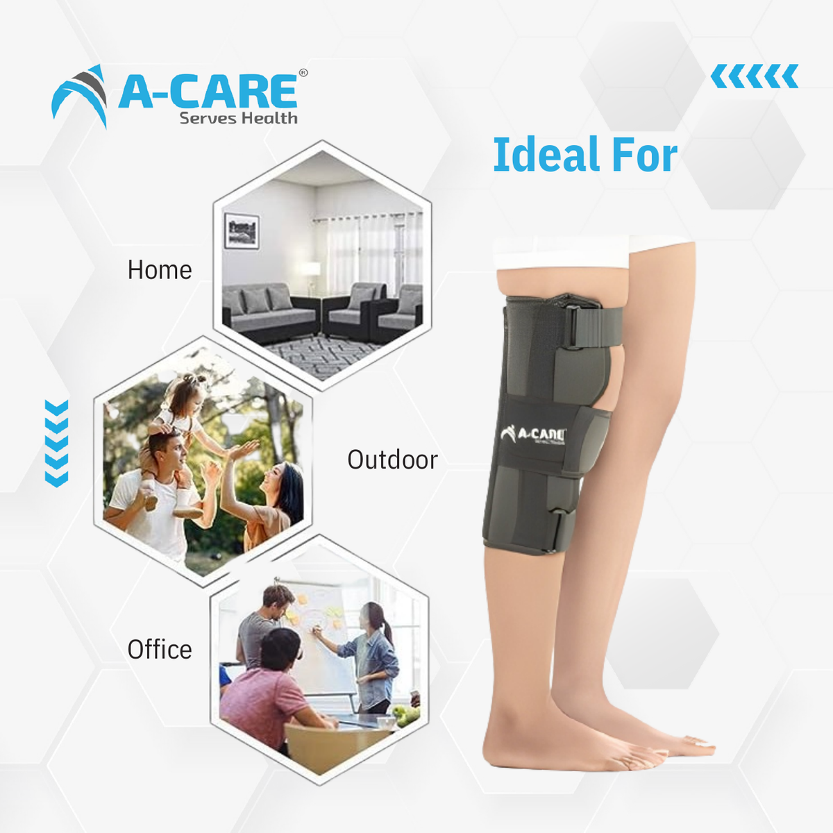 Acare Knee Brace (Short Type) 14 Inches - Surgismart