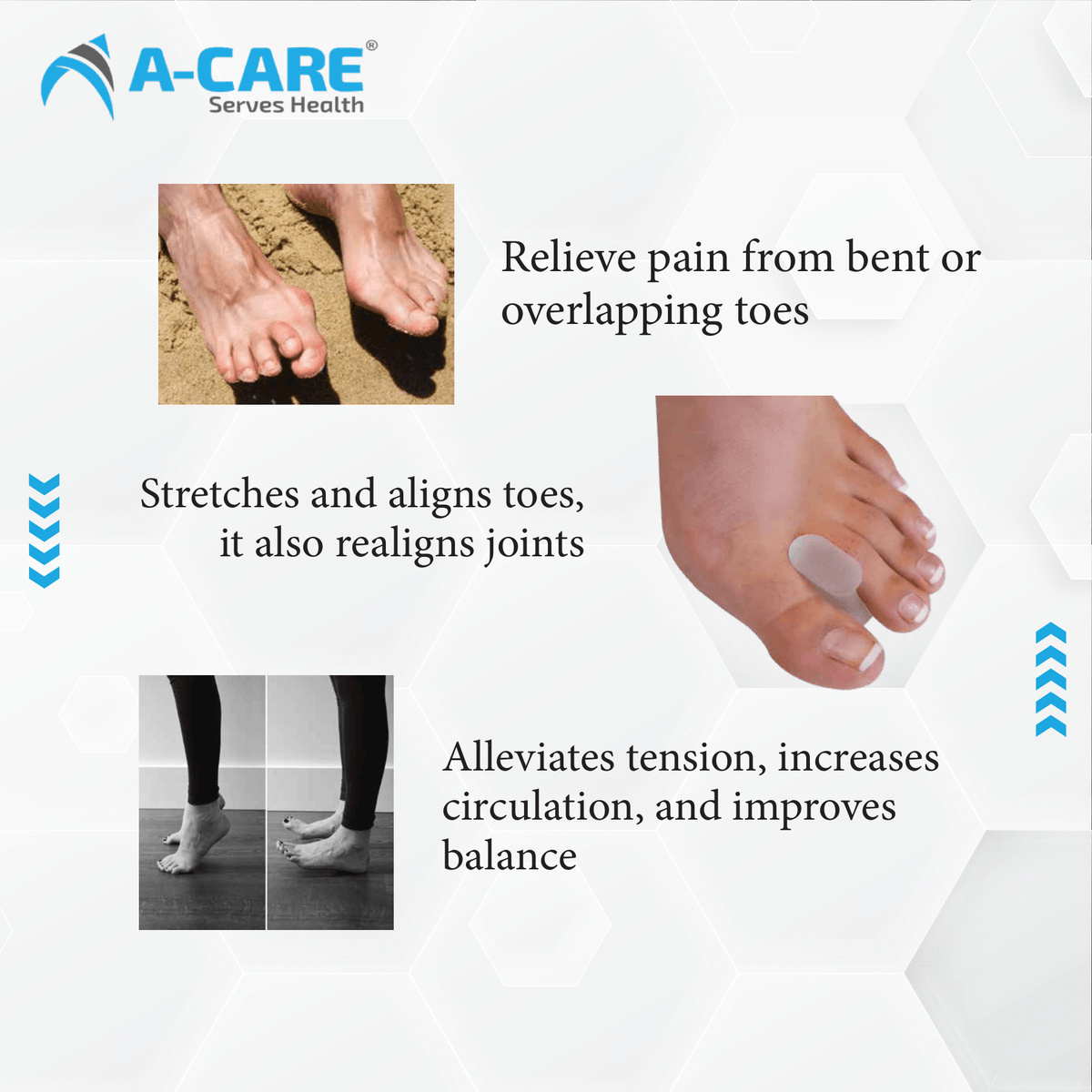 Acare SILICON TOE-SEPERATED