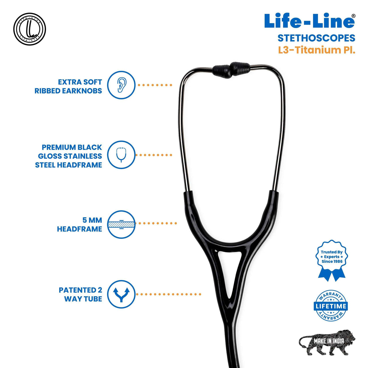 Lifeline Stethoscope L3-Titanium Pl