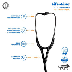 Lifeline Stethoscope L3-Titanium Pl