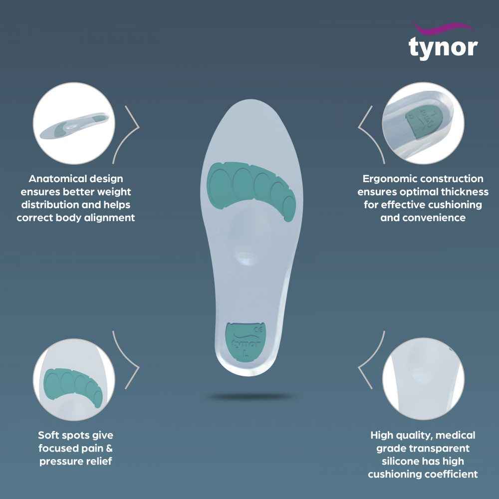 TYNOR K-01 INSOLE FULL SILICONE (PAIR)