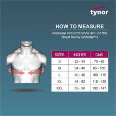 TYNOR A-11 CHEST BINDER, GREY, 1 UNIT