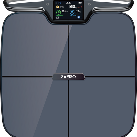SAMSO Ultra Scan, Advanced 8 Electrode Smart Body Analyzer Scale with TFT Display, Bluetooth Connectivity, 56 Body Parameters