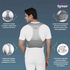 TYNOR A-33 POSTURE CORRECTOR, GREY, 1 UNIT