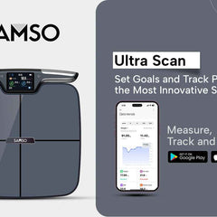 SAMSO Ultra Scan, Advanced 8 Electrode Smart Body Analyzer Scale with TFT Display, Bluetooth Connectivity, 56 Body Parameters